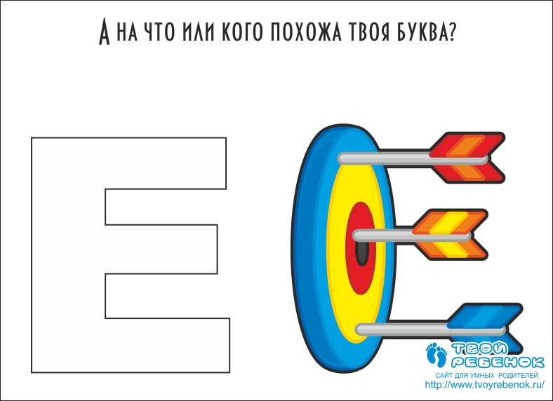 Картинка на что похожа буква е