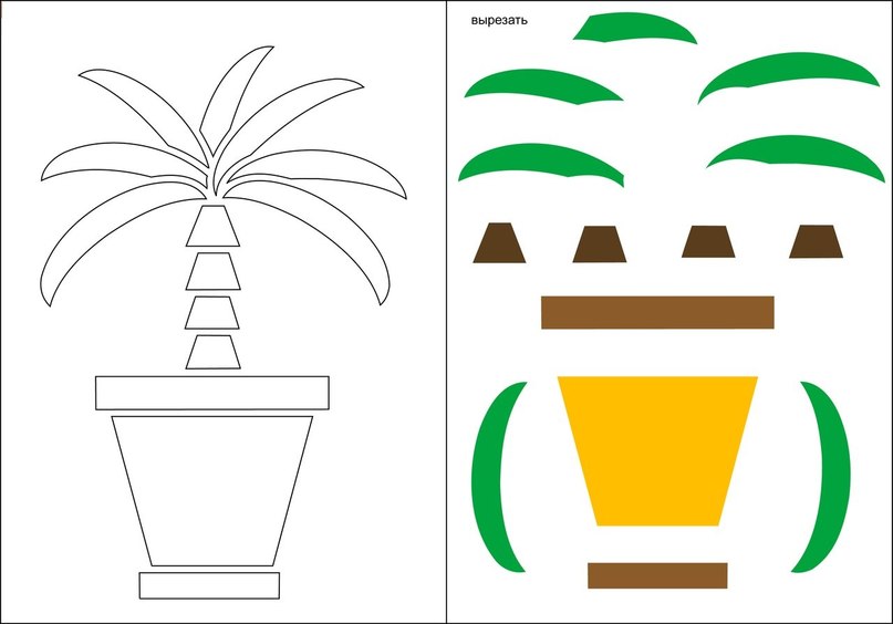 Аппликации из бумаги для детей 3 4 лет распечатать шаблоны картинки