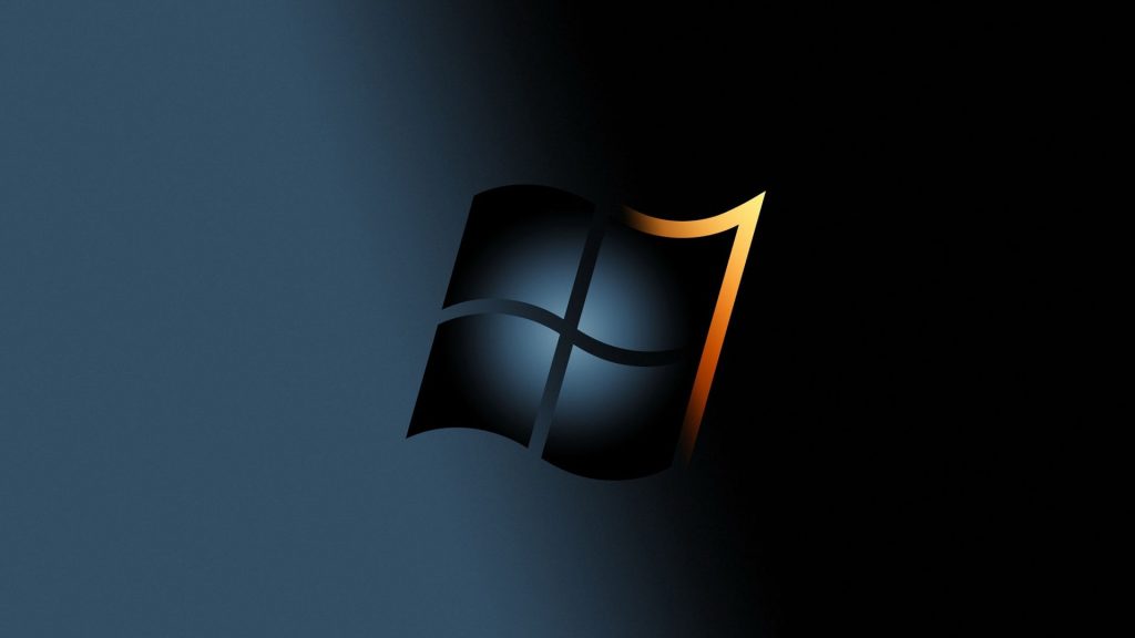 Windows 7 на черном фоне