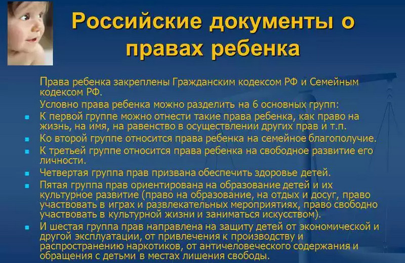 Соблюдение прав ребенка в семье проект