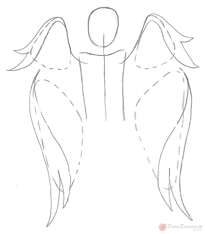 Как рисовать крылья ангела поэтапно