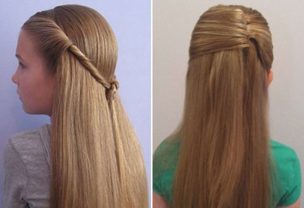 Какую прическу можно сделать из распущенных волос самой для девочки