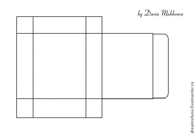 Чертеж прямоугольной коробочки