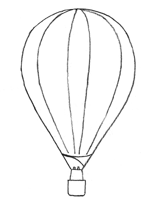 Воздушный шар рисунок для срисовки