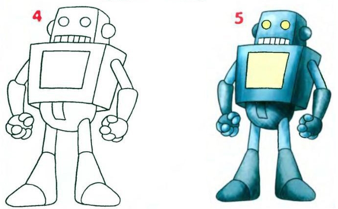 Как рисовать робота для детей 10 лет
