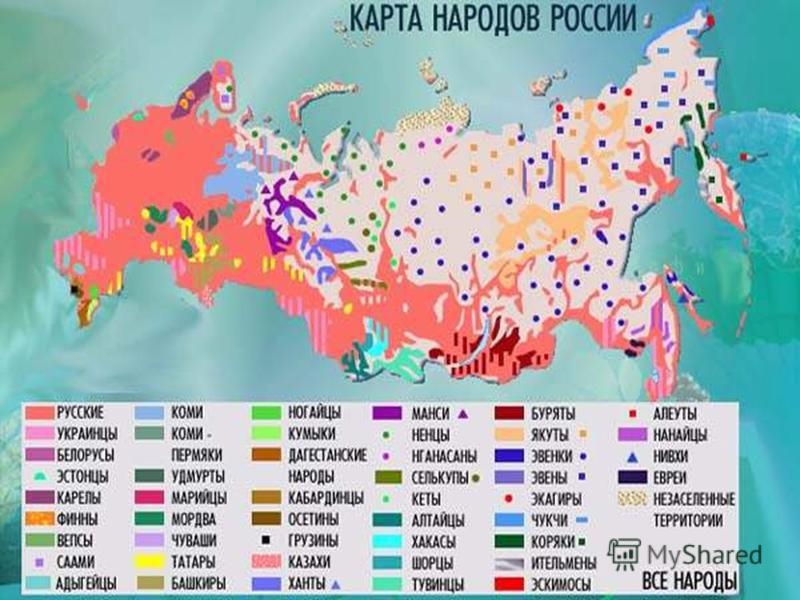 По рисунку 195 определите численность крупнейших народов россии