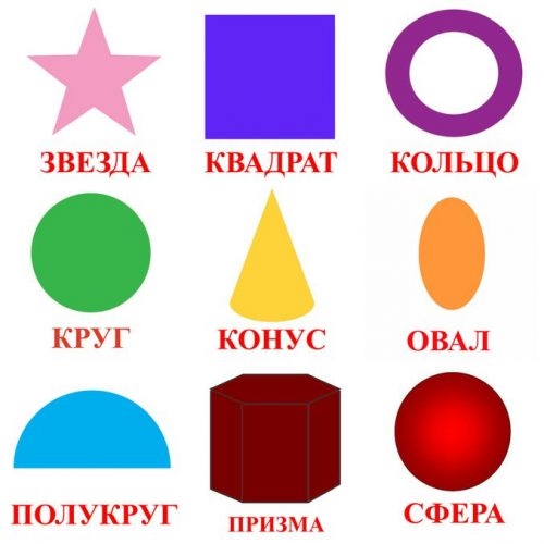 Геометрические фигуры картинки с названиями для детей 011
