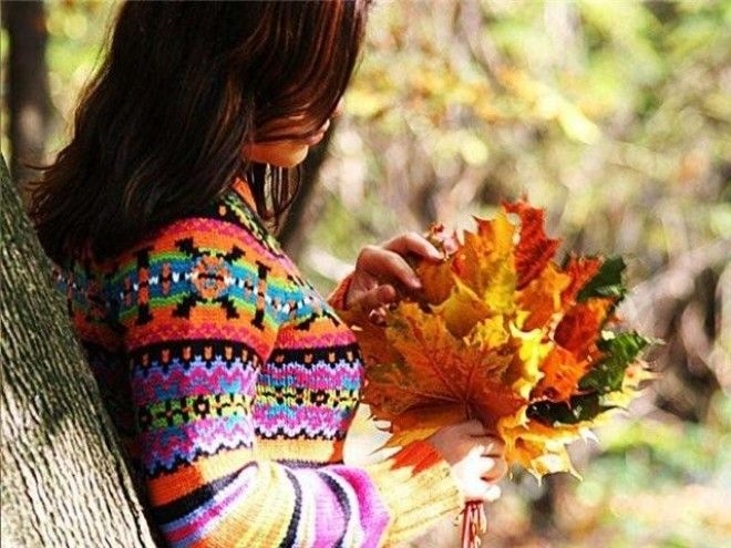 Девушка и осень на аватарку   фото 011