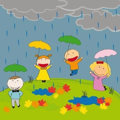 Дети и дождь картинки и рисунки 017