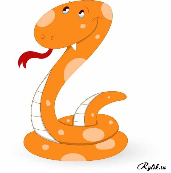 Змея картинка для детей на прозрачном фоне008