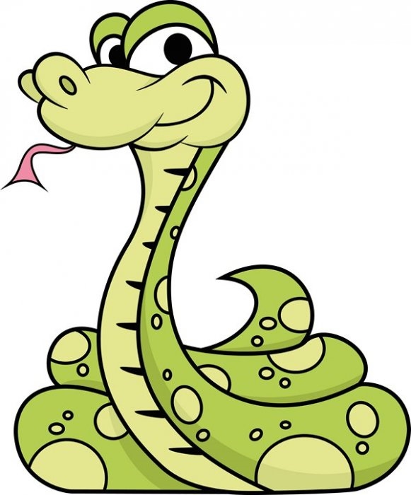 Змея картинка для детей на прозрачном фоне023