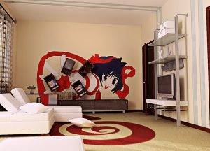 Интересные картинки аниме комнаты 021