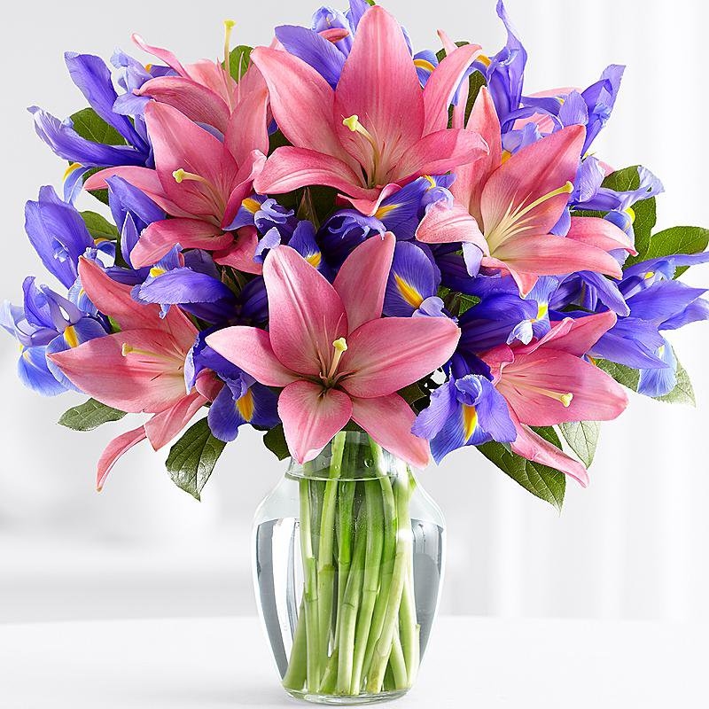 Интересные фото букет с лилиями   картинки цветов (12)