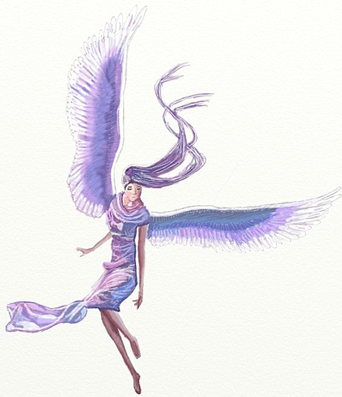 Как поэтапно нарисовать ангелочка карандашом   рисунки 014