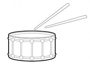Картинка барабан для детей раскраска 022