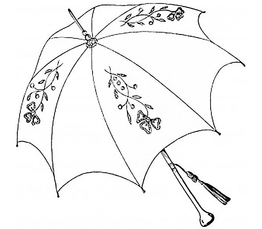 Картинка зонт раскраска для детей   супер рисунки 024