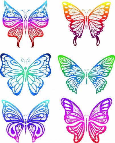 Картинки бабочки для срисовки для детей 001