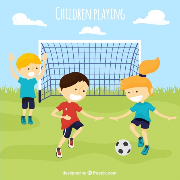 Картинки детей играющих в футбол 016