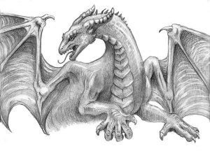 Картинки драконы карандашом для срисовки 029