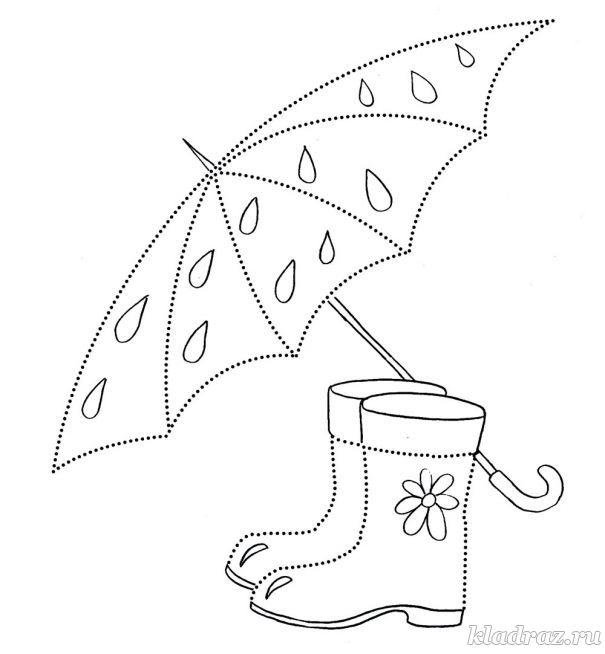 Картинки зонт раскраска для детей   подборка 025