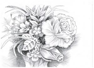 Картинки карандашом цветы в вазе   подборка 026