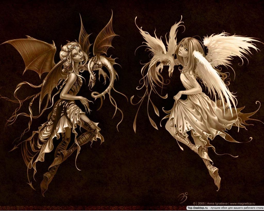 Картинка на рабочий стол ангел и демон