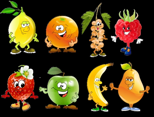 Картинки нарисованные овощи и фрукты 015
