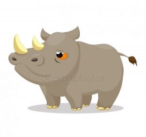 Картинки носорог для детей нарисованные 028