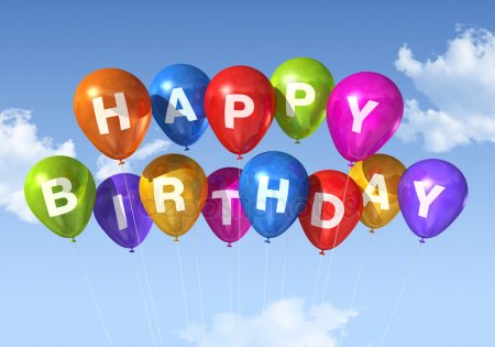 Картинки с воздушными шарами с Днем Рождения (2)