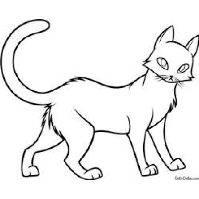 Картинки с котятами для срисовки 015
