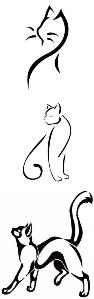 Картинки с котятами для срисовки 021