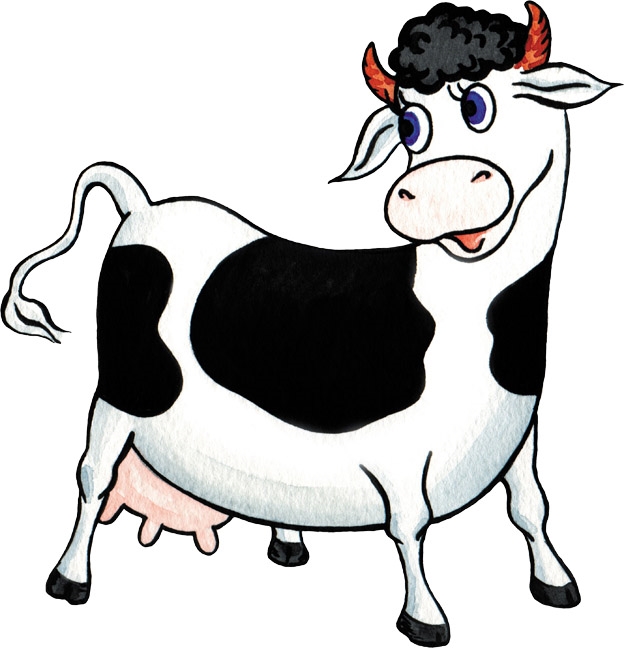 Корова картинки для детей на прозрачном фоне 019