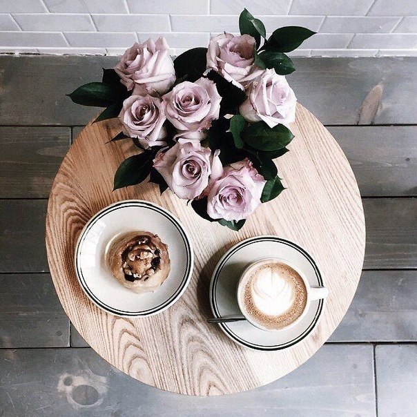 Кофе и цветы с добрым утром   фото (16)