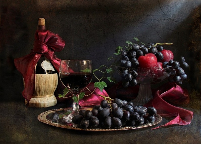 Красивые картинки с вином и фруктами 003