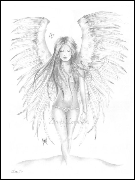 Красивые рисунки для срисовки ангелы 006
