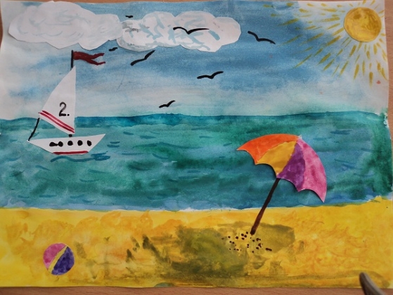 Лето на море детские рисунки001