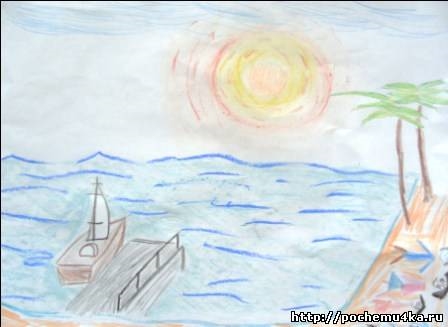 Лето на море детские рисунки015
