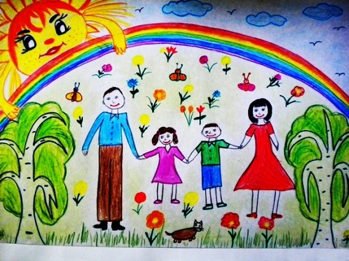 Мамы и папы рисунок для детей 013
