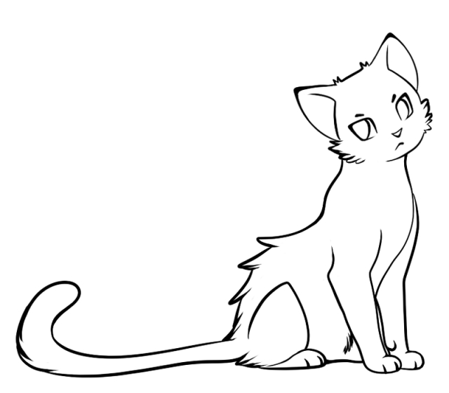 Манекены котов воителей для рисования 007
