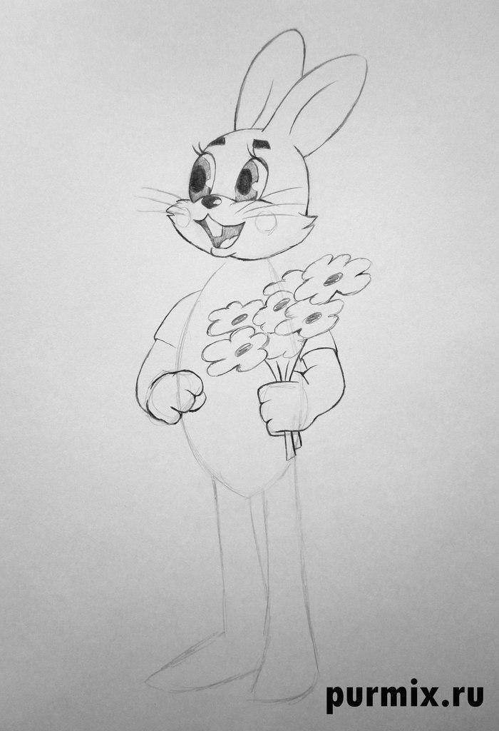 Нарисовать по точкам и раскрасить зайцы