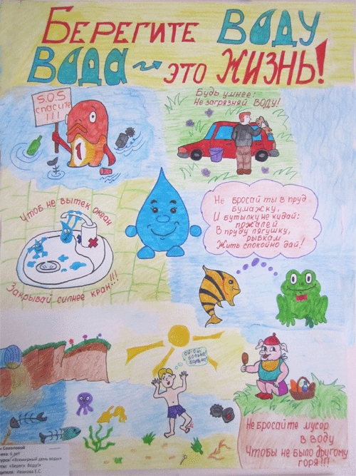 Охрана воды плакаты для детей   рисунки 008