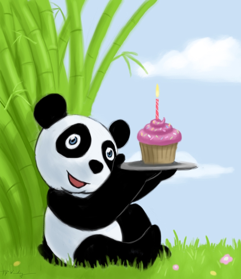 Панда с днем рождения картинка 021