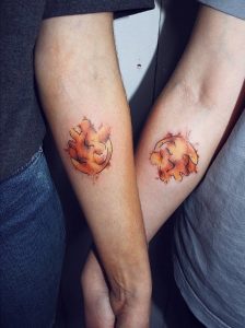 Парные татуировки для сестры и брата   подборка029