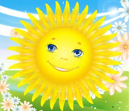 Радостное солнце рисунки для детей 007