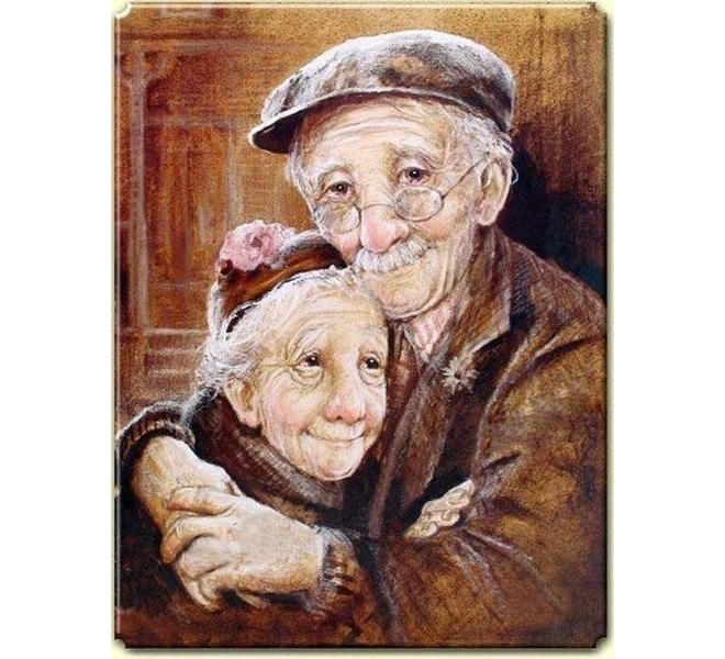 Рисунки детские на тему бабушка и дедушка   подборка 012