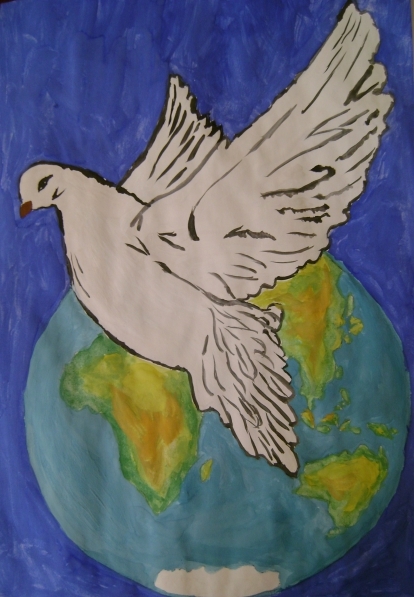 Рисунок голубь мира для детей   картинки 025