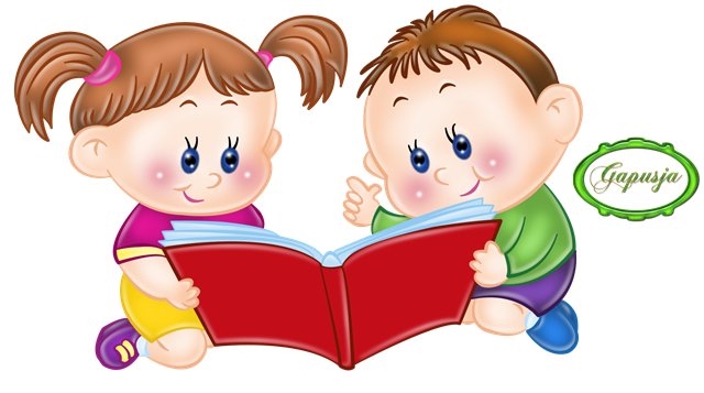 Рисунок дети читают книгу 004