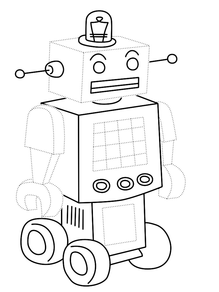 Роботы для детей рисунки и изображения 003