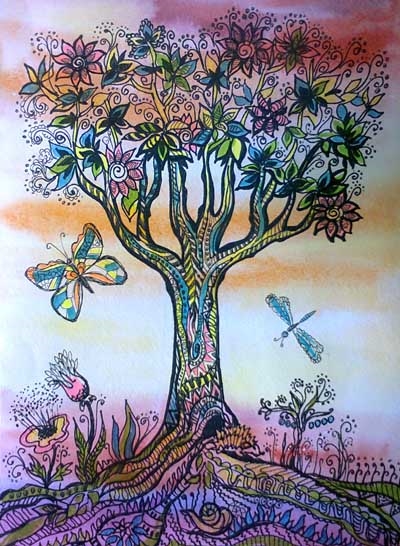 Сказочное дерево детские рисунки   подборка002