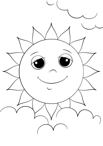 Солнце картинки для детей раскраски 022
